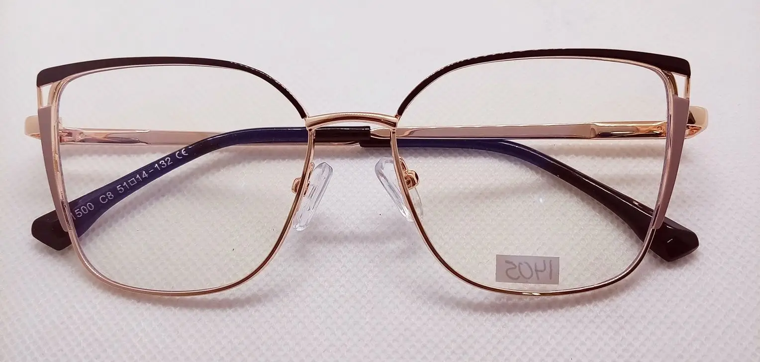 montura mujer agatada metálica dorada negro gris montura mujer agatada metálica dorada negro gris