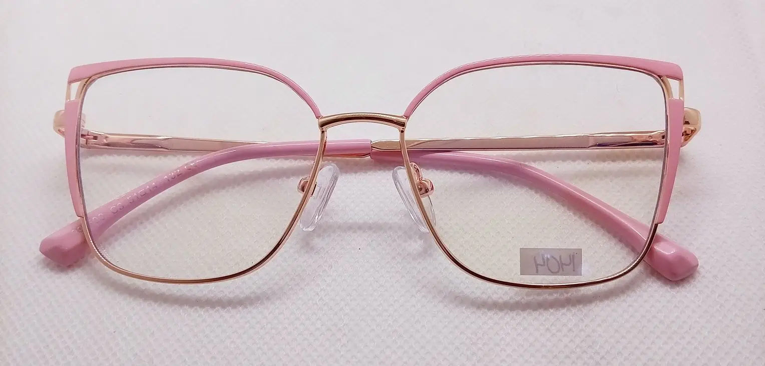 montura mujer agatada metálica dorada rosada montura mujer agatada metálica dorada rosada