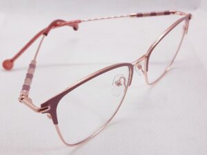 montura mujer metálica rosa dorado