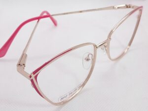 montura mujer metálica rosada dorado