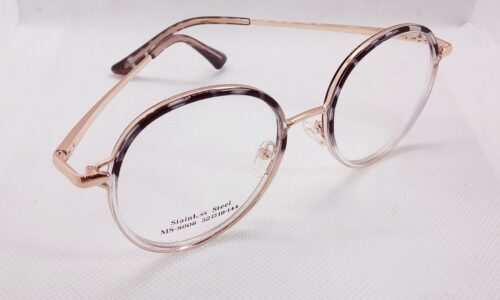 montura metalica mujer tr90 redonda